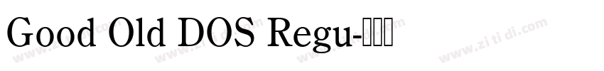 Good Old DOS Regu字体转换